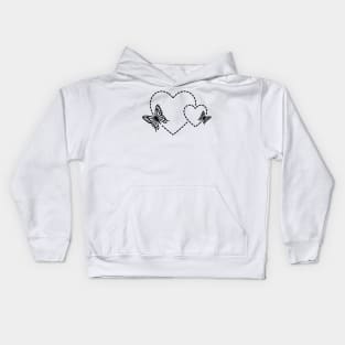 Butterflies with Hearts Kids Hoodie